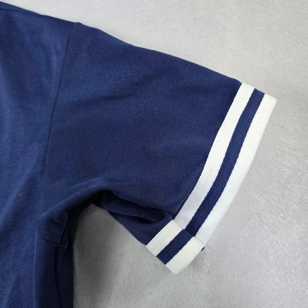 Vintage Majestic Detroit Tigers Jersey Mens Large (Medium) Blue V-Neck Baseball - Picture 2 of 10